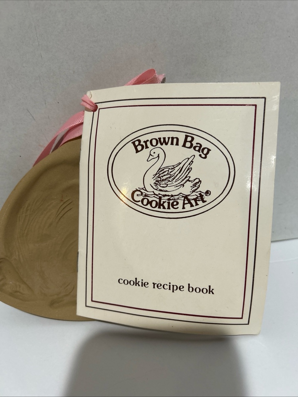 Brown Bag Cookie Art Cookie mold & Recipe Book - Cream and brown